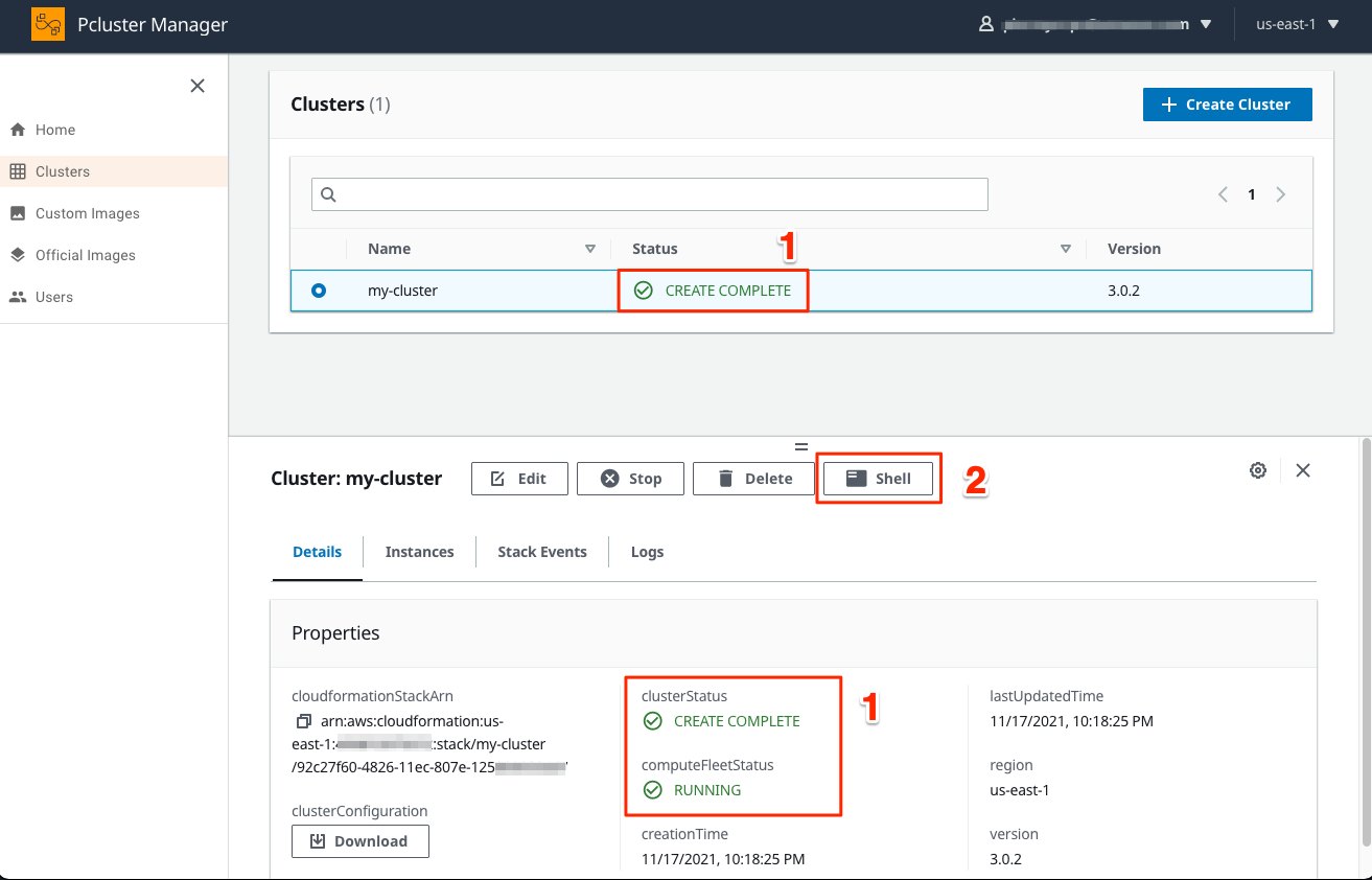 PCluster Manager Connection